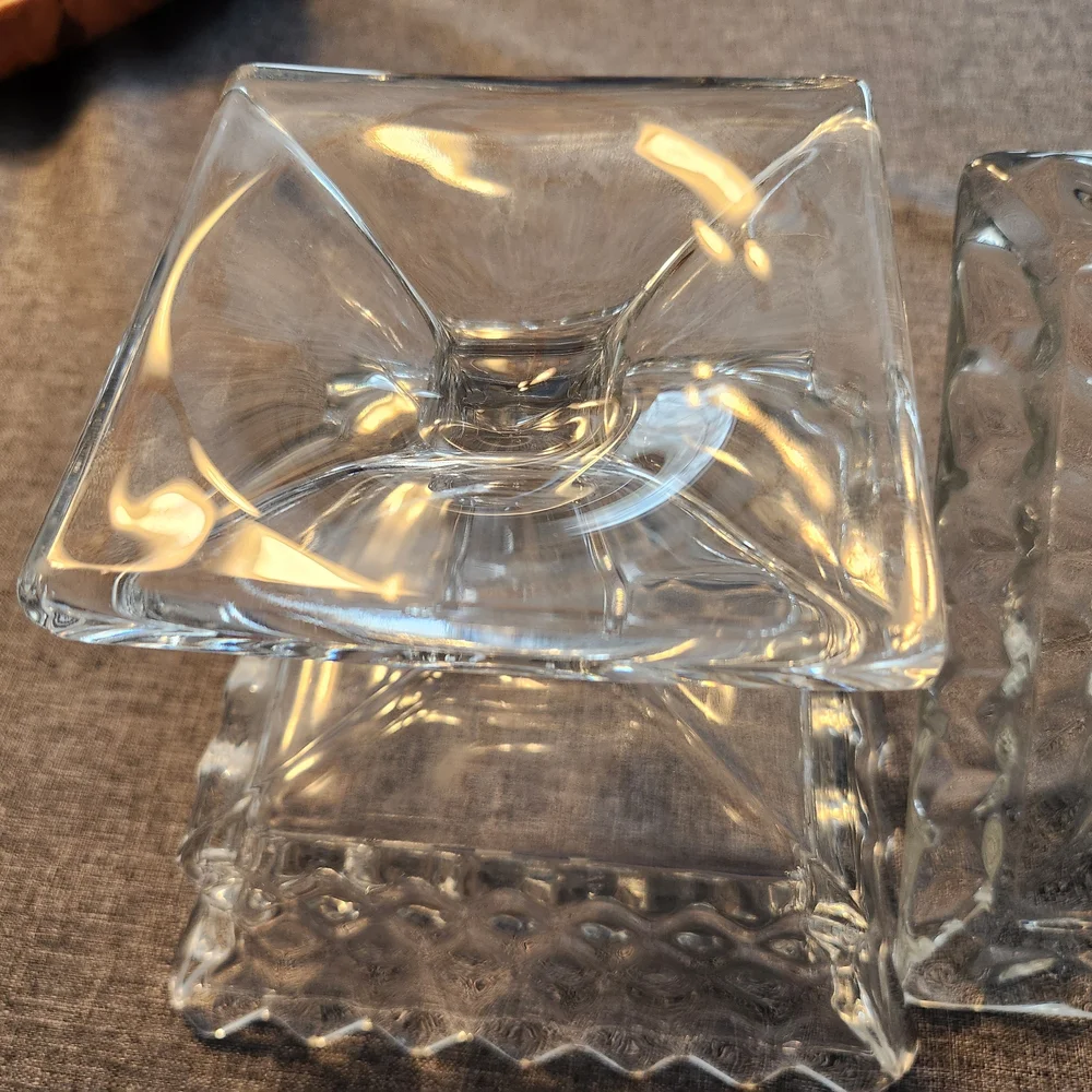 VTG Fostoria American Clear Wedding Bowl With Lid /Candy Dish/Compote HEAVY! - Picture 9 of 16